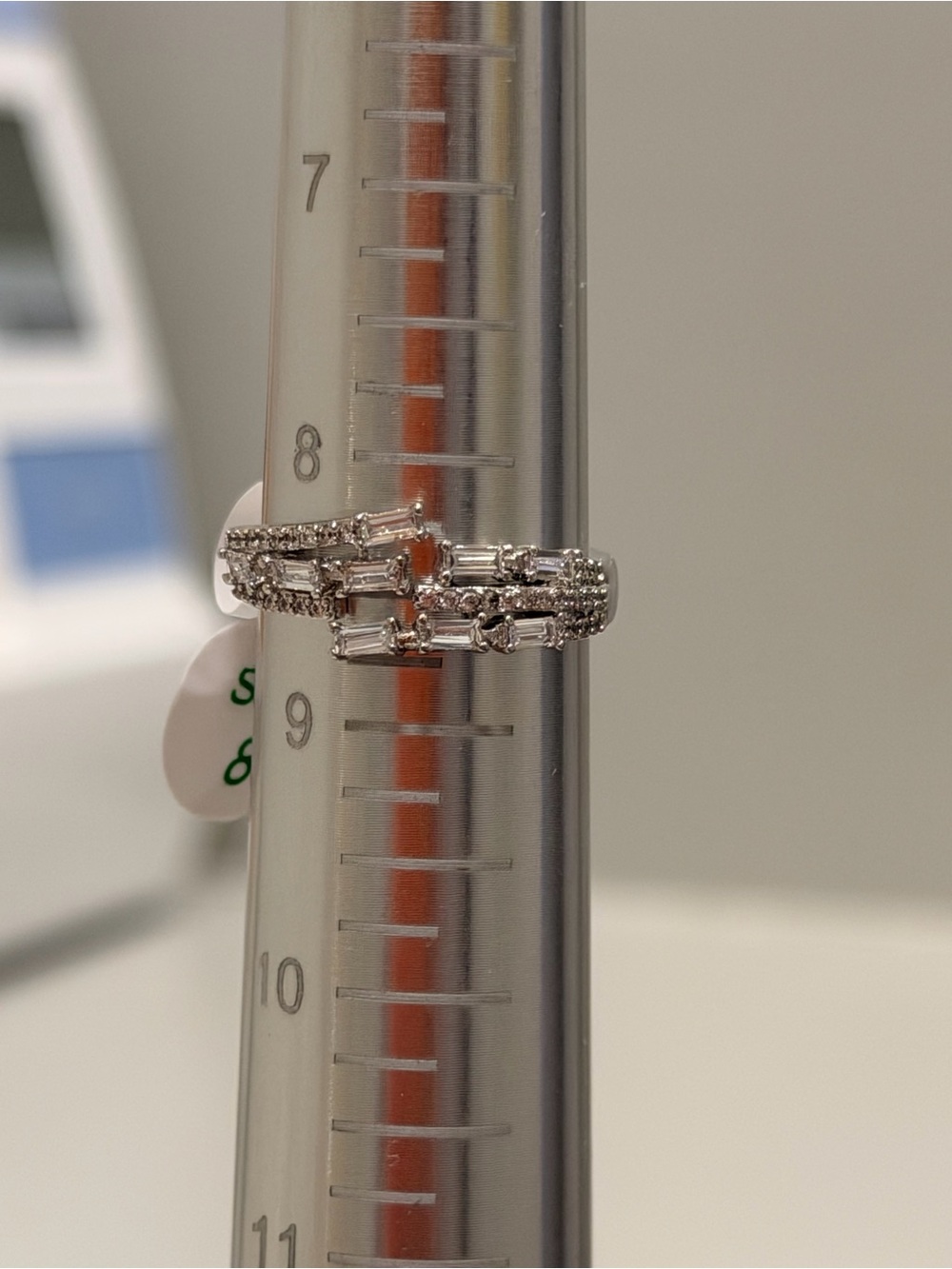 Bomb Party NWT Silver-Tone Diamond CZ Ring - Size 8